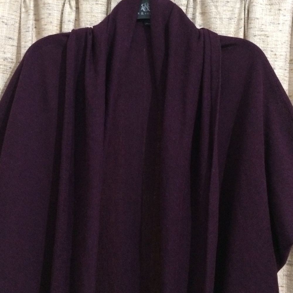 Eileen Fisher Cocoon Open Front Wool Blend Cardigan - Picture 2 of 5